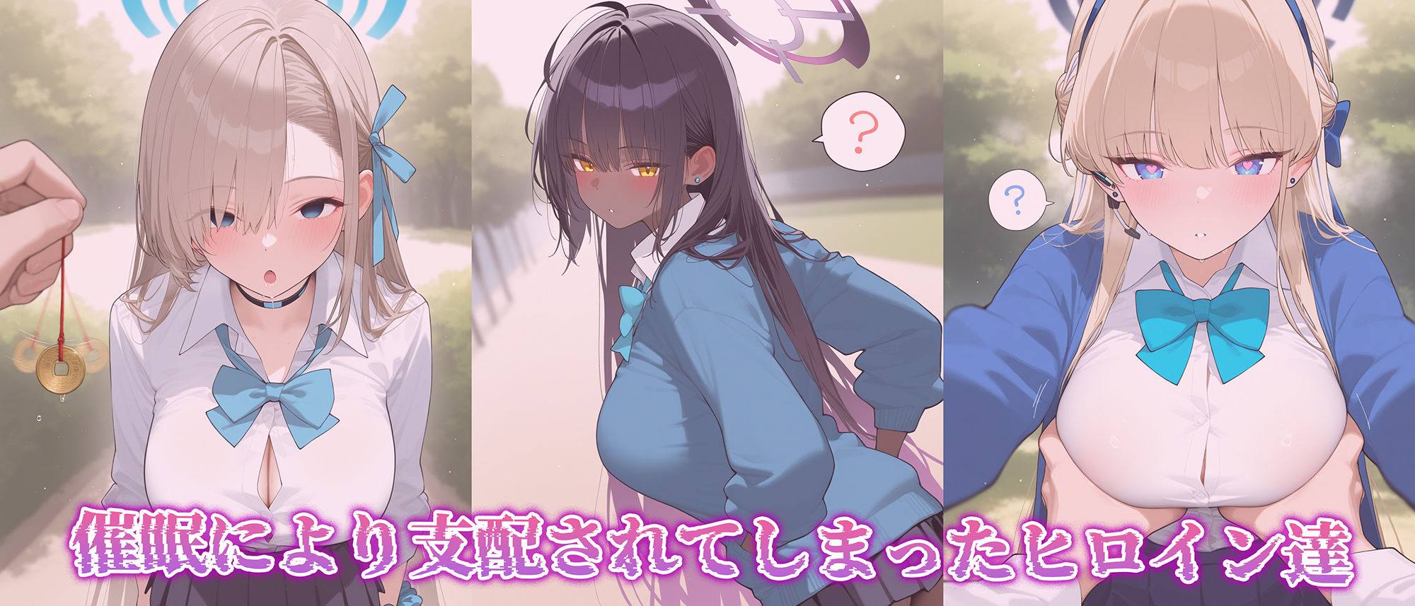 【催●性支配】強●淫乱ヒロイン化 C＆C編【角○カリン/一○瀬アスナ/飛○馬トキ】のサンプル画像1