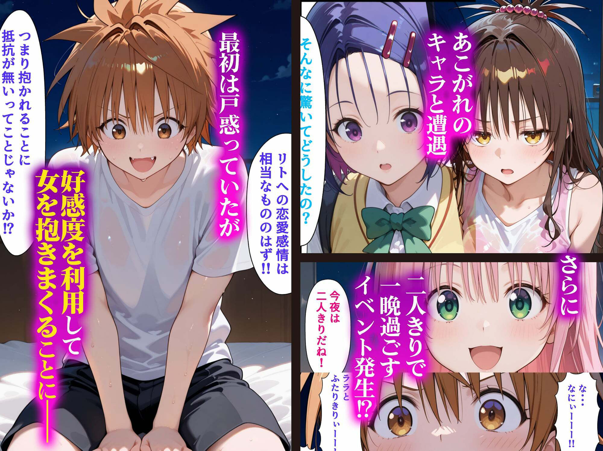 冴えない童貞男が二次元に転生したら好きな漫画の主人公になっていてハーレムを築く話のサンプル画像3
