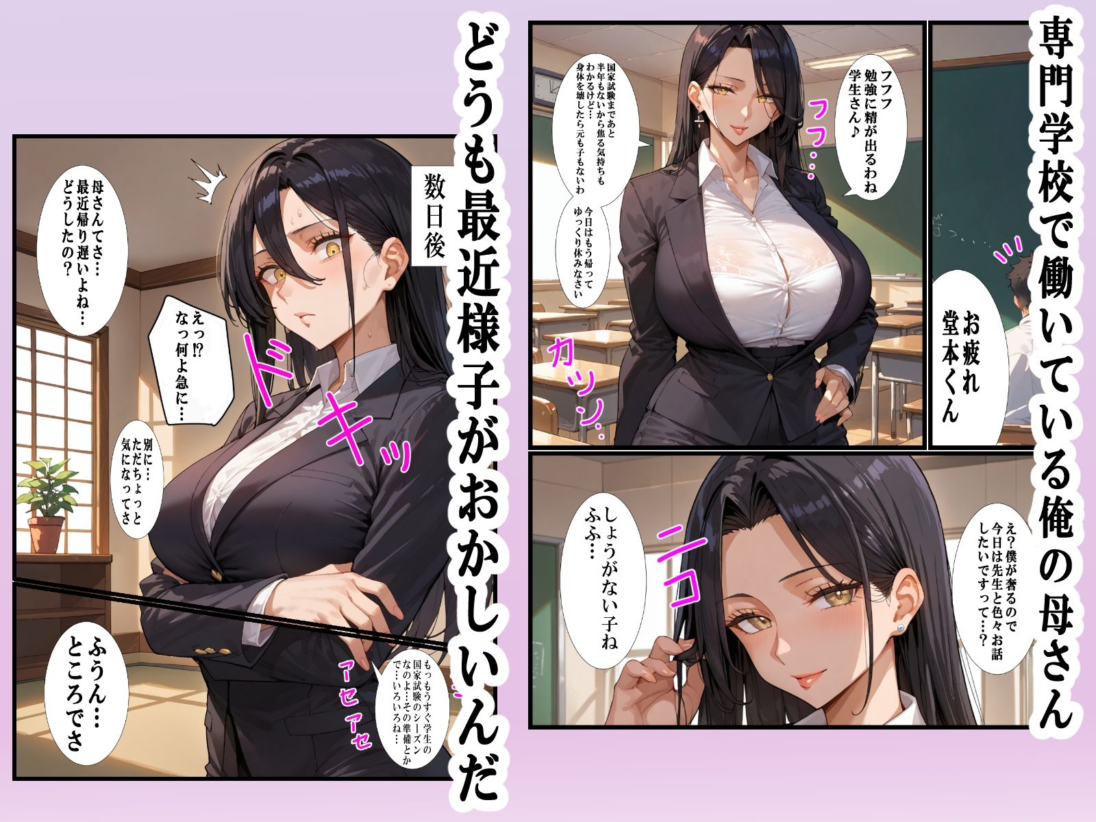 専門学校講師の母が俺をいじめていた生徒と不倫していた話のサンプル画像1