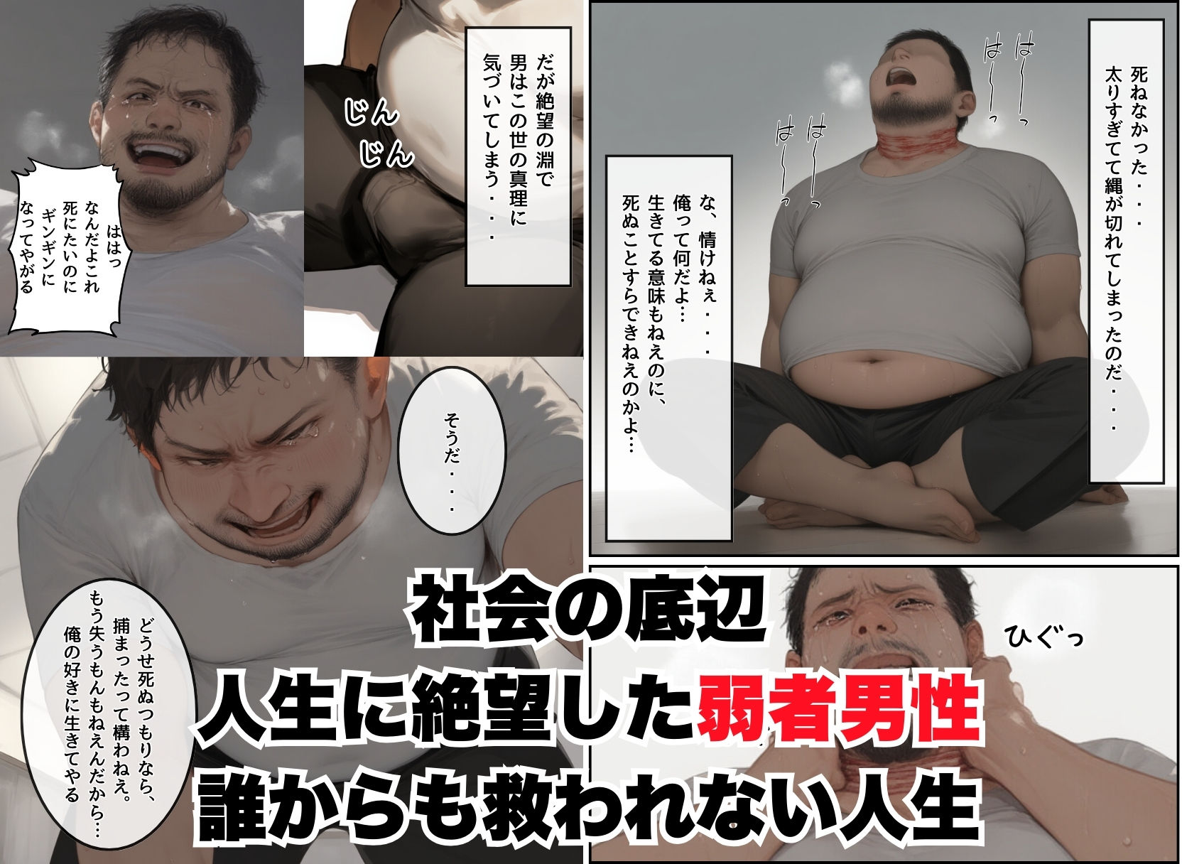 【無敵の人】人生に絶望した弱者男性のおじさんが無敵になるまでのサンプル画像1