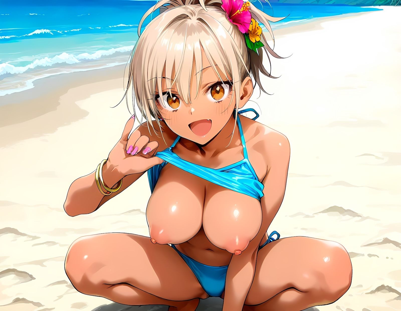 ヤリマンビーチへようこそ！中出し放題の楽園で水着ギャルとハメまくり Vol.1のサンプル画像1